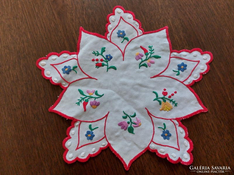 Old Kalocsa embroidered small tablecloth