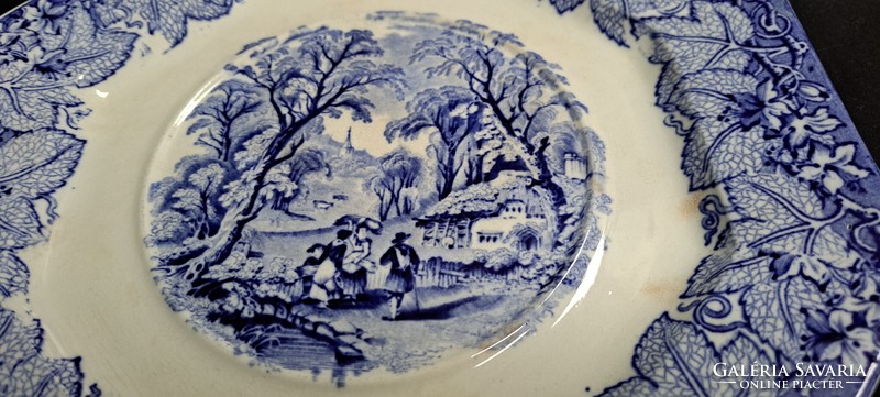 Ashworth jelenetes antik tányér