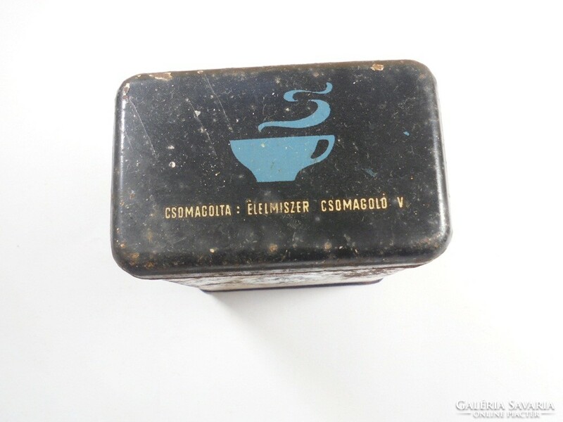 Retro régi Közért kávé kávés pörköt kávé fémdoboz pléh doboz - 1970-es évekből Élelmiszer Csomagoló