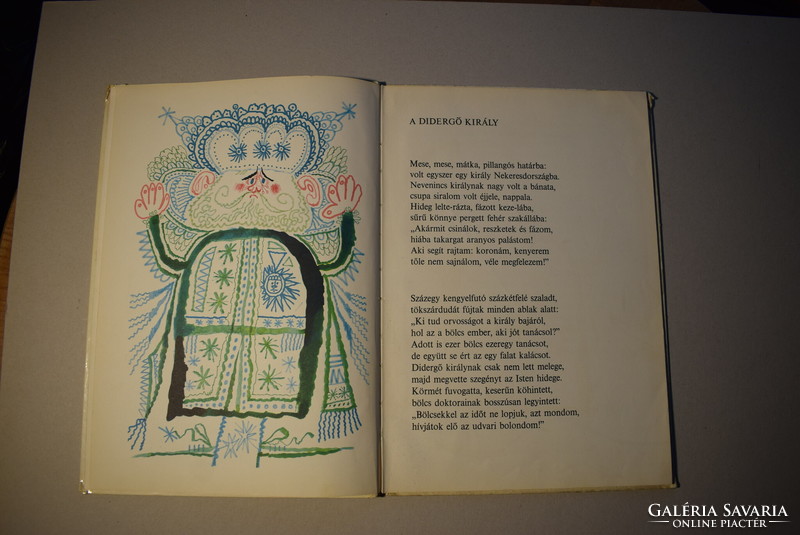 Móra Ferenc A didergő király retro mesekönyv 1971 Kass János rajzaival