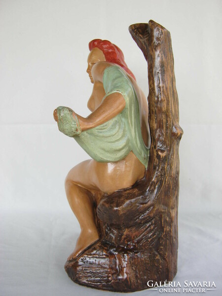 Retro ... Industrial art marked Turanian blacksmith large size ceramic female nude