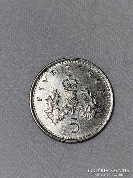 Anglia, Egyesült Királyság, 5 pence, 1992.