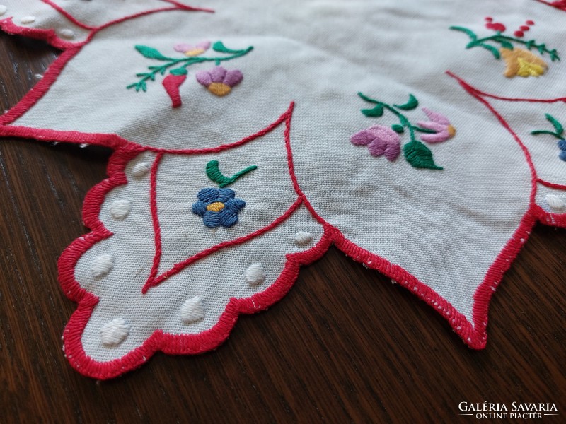 Old Kalocsa embroidered small tablecloth