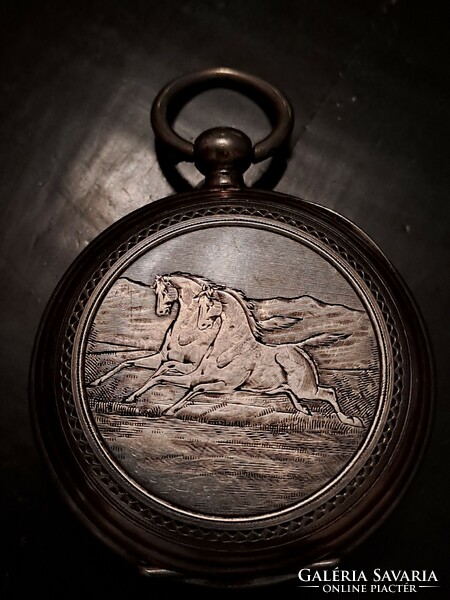 Antique silver key pocket watch from the 19th century