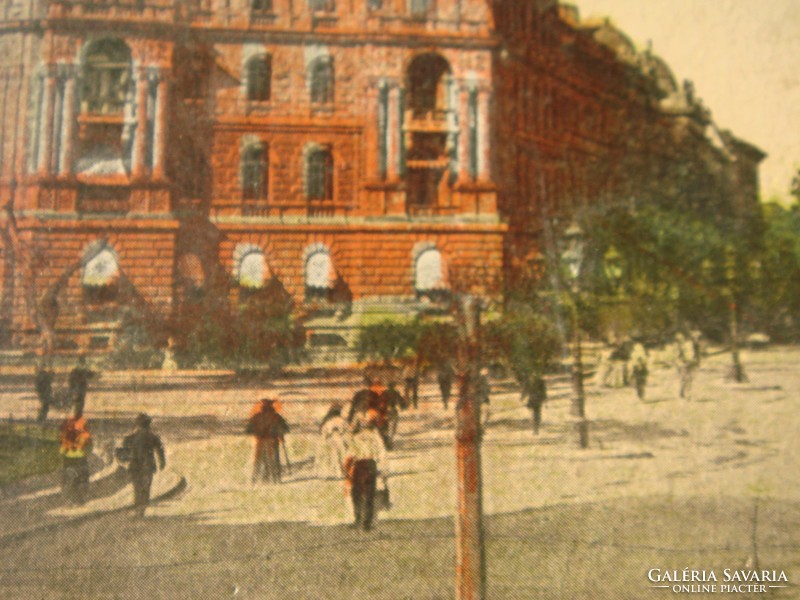Régi képeslap 1918 Budapest Andrássy út Körönd fotó levelezőlap