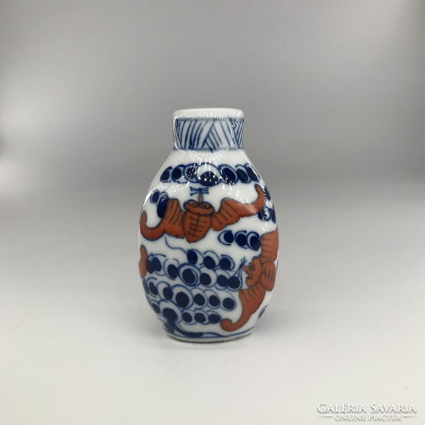 Régi kínai kézzel festett jelzett porcelán tubák palack Kína