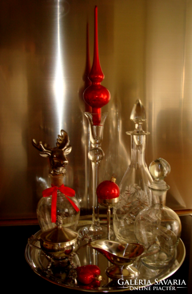Karácsonyi ezüst szarvasos díszdugó szarvasfej üvegdugó modern palack dugó
