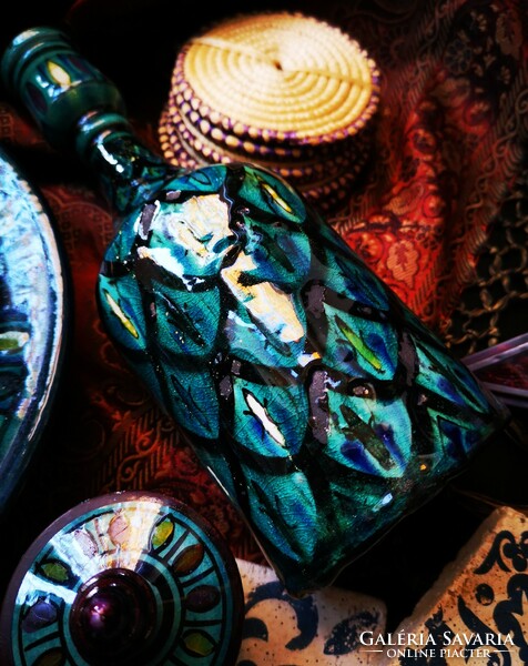 Moroccan ceramic vase, flask