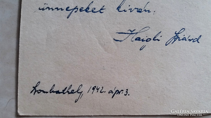 Régi húsvéti képeslap levelezőlap 1942