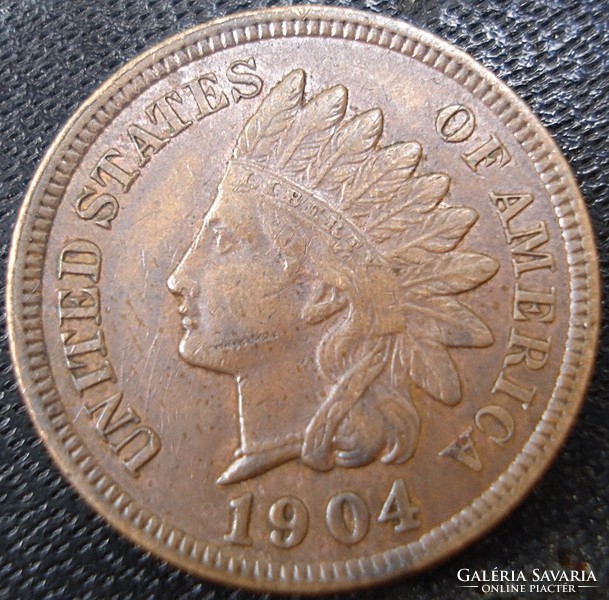 USA  1 cent    1904 . Postázom !!!