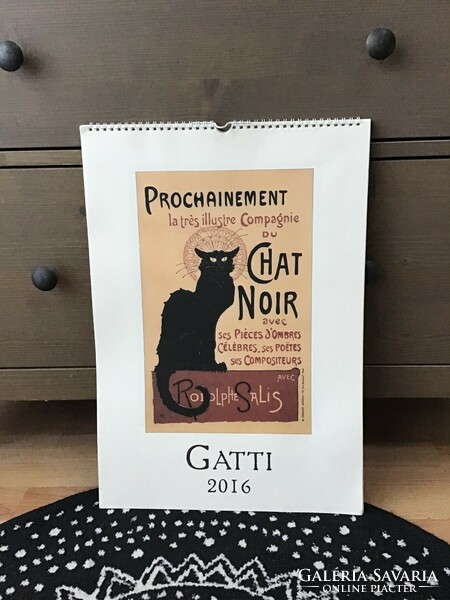Régi olasz 2016-os GATTI naptár, keretezhető cicás képekkel