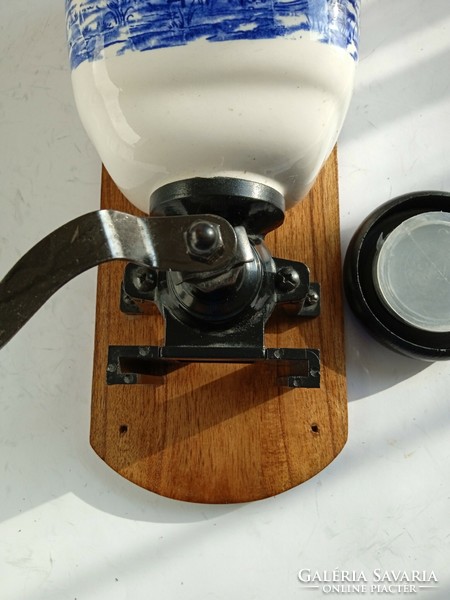 Wall-mounted porcelain coffee grinder