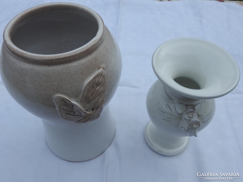 Old applied art ceramic vase