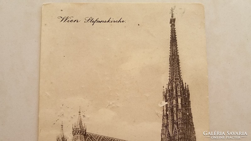Régi képeslap 1913 bécsi üdvözlőlap Wien levelezőlap