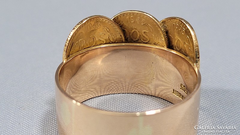 14 K gold coin ring 13.09 g