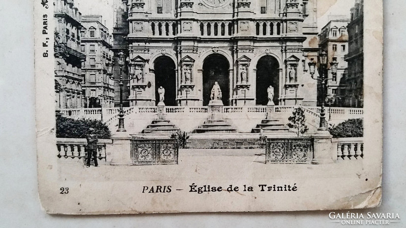 Régi képeslap 1916 Paris Párizs levelezőlap