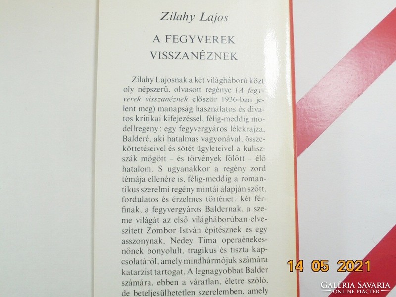 Zilahy Lajos: A fegyverek visszanéznek