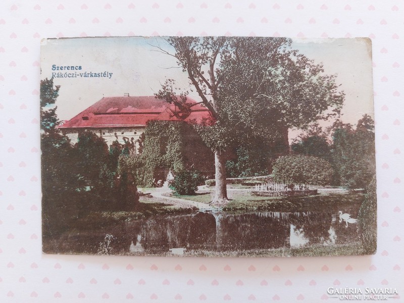 Old postcard lucky Rákóczi castle photo postcard