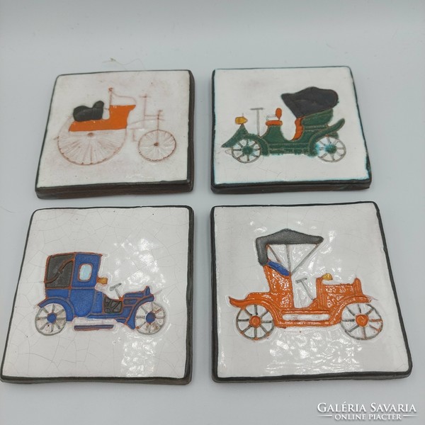 Old timer ceramic car wall decorations