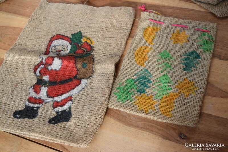 2 hemp sacks Santa's sack 36 x 26