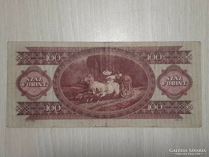 100 forint Rákosi címeres bankjegy 1949  B sorozat