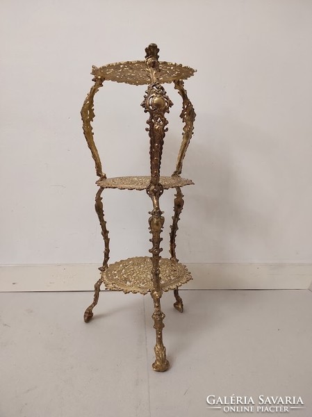Antique flower stand 3 legs 3 levels copper casting table flower stand 390 6250