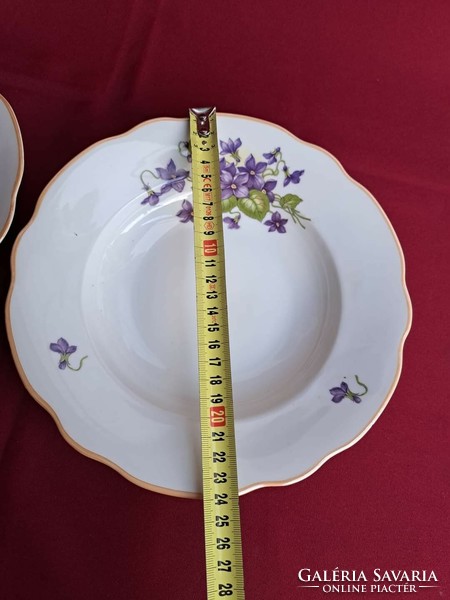 2 db ritka ibolyás Zsolnay tányérok tányér mélytányér hagyaték  Gyűjtői