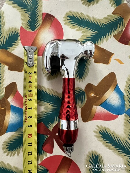 Glass tool hammer Christmas tree decoration