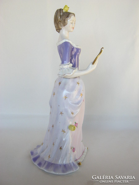Raven porcelain baroque lady woman with mirror