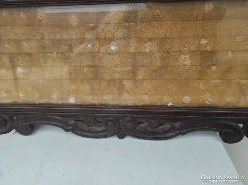 Antique baroque frame with glass richly carved hardwood for a large mirror 844 6312