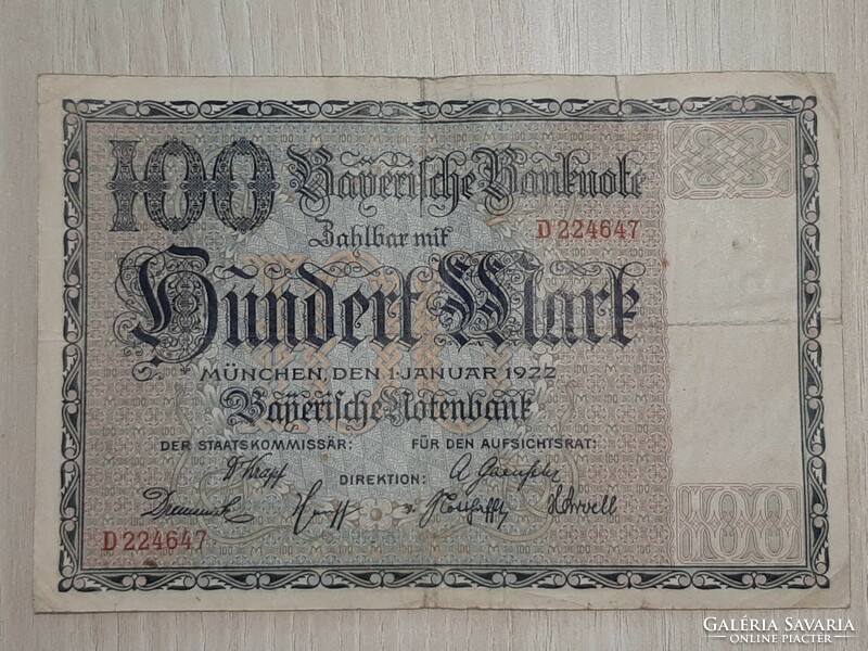 100 márka 1922 Németország