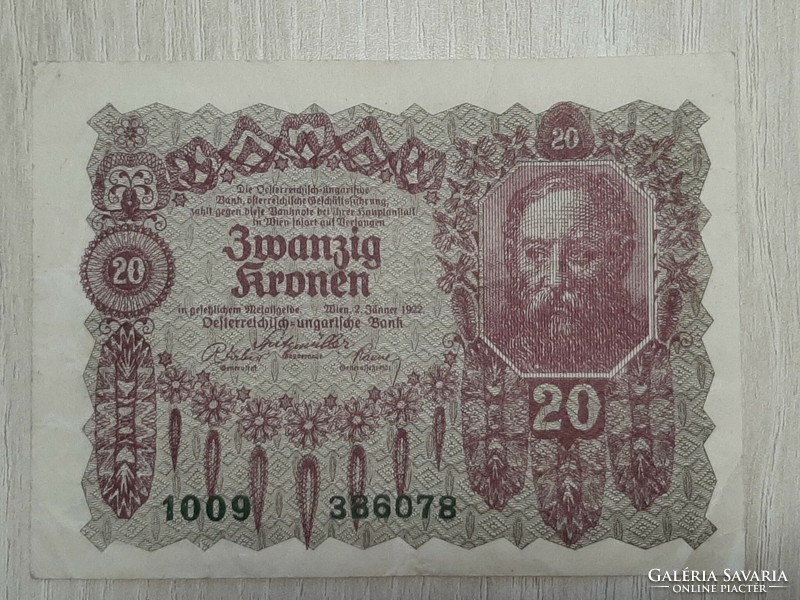 20 korona 1922