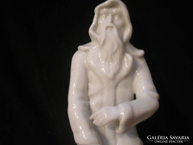 Porcelain santa claus bag large 25 cm.Es santa claus artistic design bisquit porcelain rarity