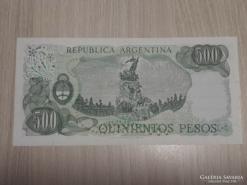 1982  UNC hajtatlan 500 Pesos Argentinos - ARGENTINA - vízjeles gyapotszálas