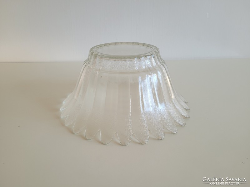 Retro 26 cm glass bowl compote bowl in the shape of a flower cup