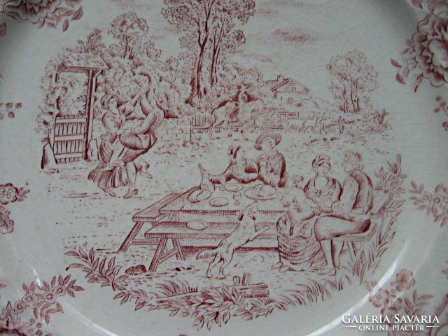 English scene, amusing plate