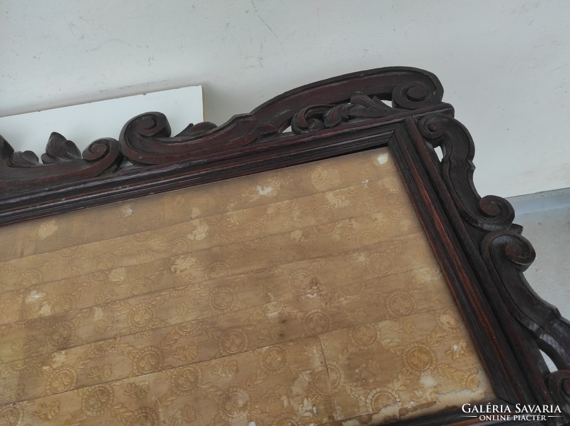 Antique baroque frame with glass richly carved hardwood for a large mirror 844 6312