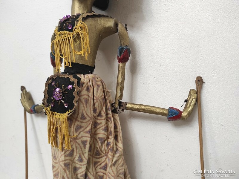 Antik báb Indonézia indonéz Jáva tipikus Jakartai batik jelmezes marionett 323 6292