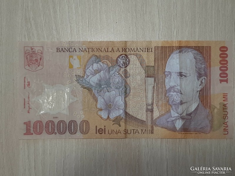 100000 Lei Romanian Lei 2001