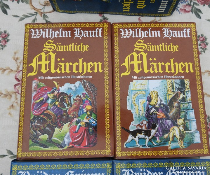 Német nyelvű kétkötetes mesekönyvek - Grimm és Hauff
