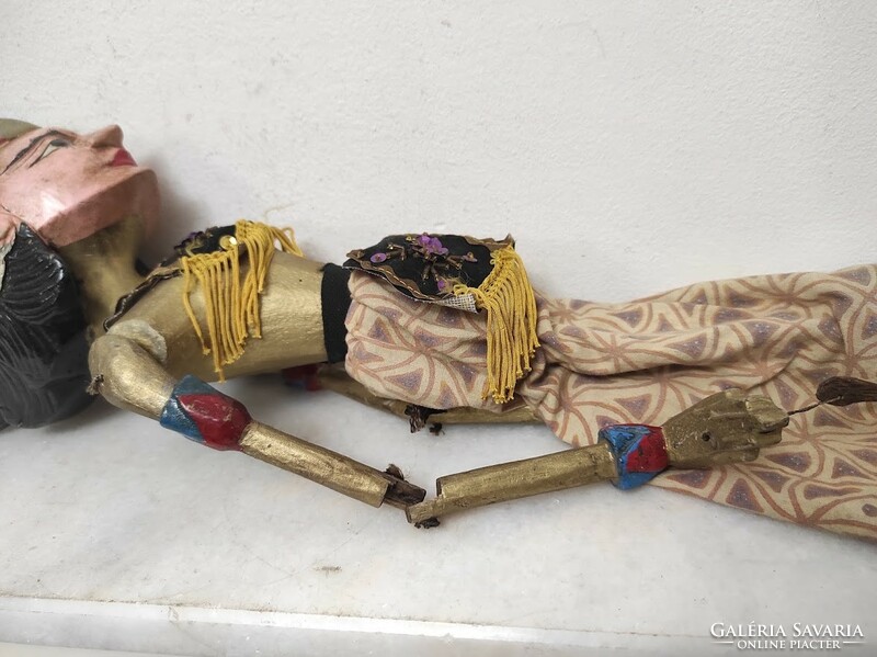 Antik báb Indonézia indonéz Jáva tipikus Jakartai batik jelmezes marionett 323 6292