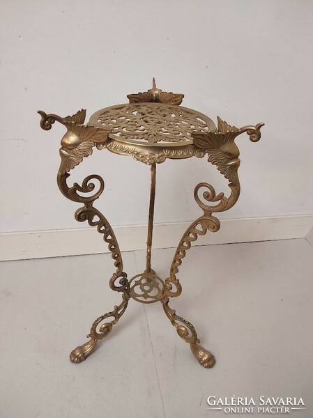 Antique flower stand 3 legs copper casting table flower stand 391 6251