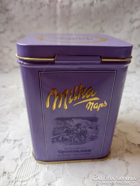 Milka csokoládés fém doboz