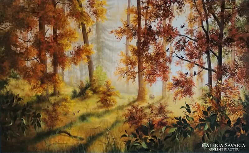 Autumn lights oil painting