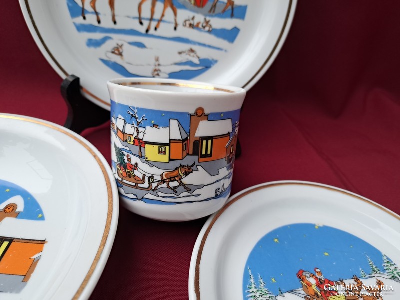 Zsolnay Christmas Christmas porcelain mug nostalgia peasant villager