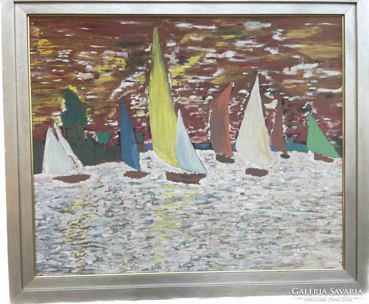 Tibor Duray's huge sailing painting
