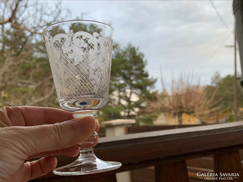 6 Pcs. Antique rare rich pattern short drinking glass