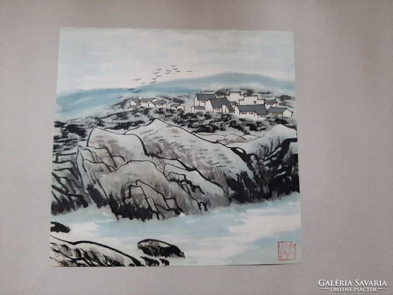 Village landscape, Chinese painting