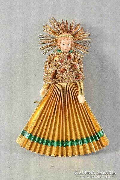 Approx. 1928 Antique Christmas Christmas tree ornament angel top ornament nun work museum