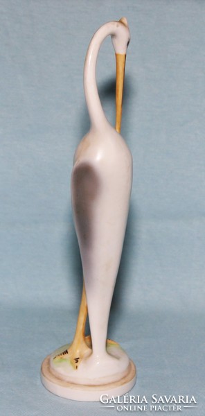 Hollóházi beautiful condition 1st class egret 20 cm high 5.3 Cm wide!